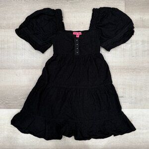 Betsey Johnson Puff Sleeve Babydoll Dress